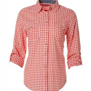 Victory Sportswear roll tab gingham shirt